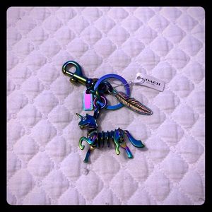 Unicorn & Feather Keychain